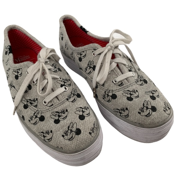 Keds Womens Triple Minnie Screen Print Jersey Fashion Sneaker - Picture 2 of 11